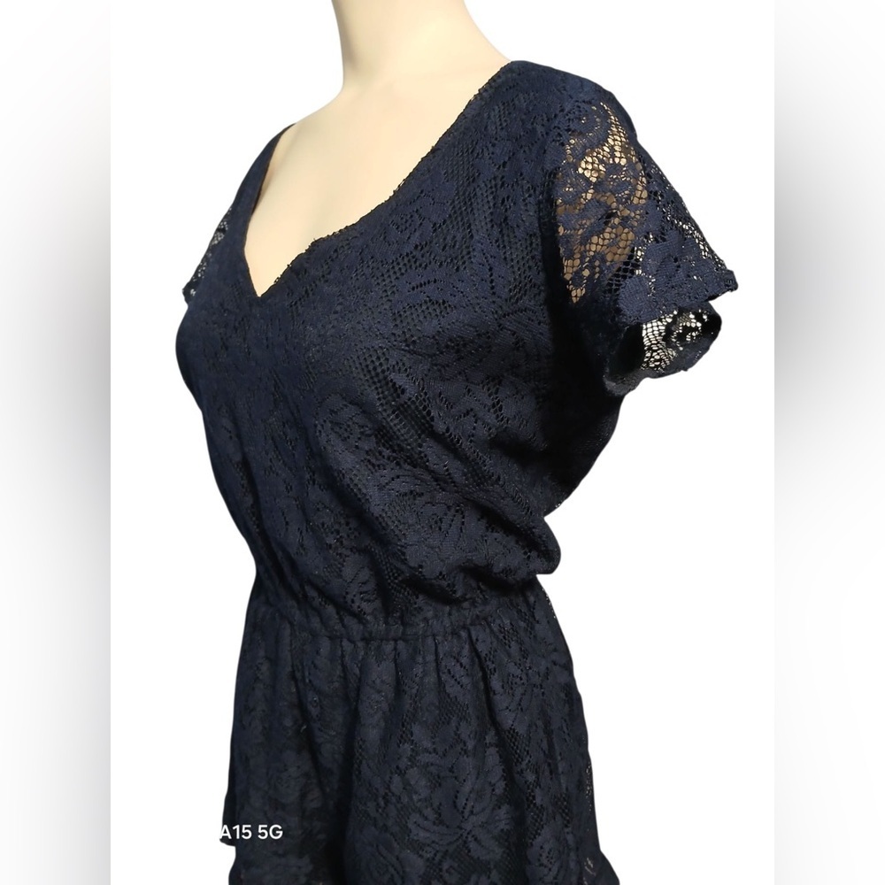 Abercrombie & Fitch Navy Lace Jumpsuit - Picture 8 of 10